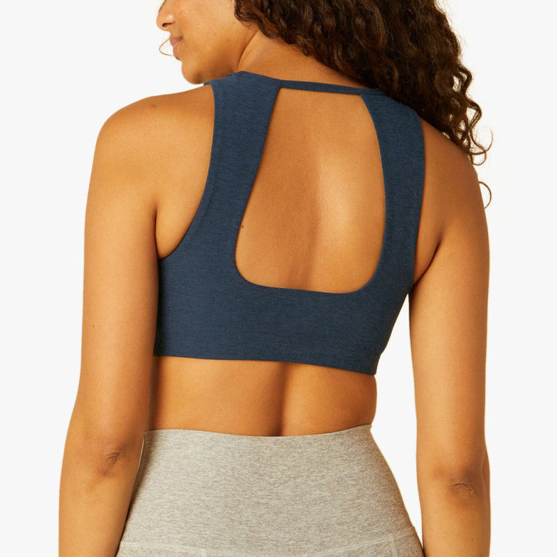 Custom Hollow Back bra: Private Label Sports Bras Sleek Open Back Women's Fitness Tops - 图片 2