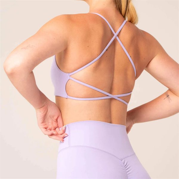Custom Yoga Wear | Women's Fitness Crop Sports Bra with Strappy Back Fast Sample Turnaround, OEM/ODM - 图片 5