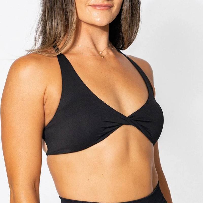 Custom Yoga Bra | designer Nylon Spandex Fitness Yoga Wear Front Twist Sports Bra for Women Manufacturer