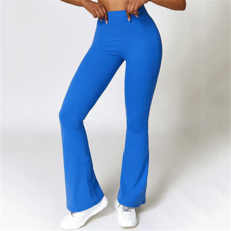 V Back Scrunch Butt Flared Leggings Manufacturer | High Waisted BootyYoga Pants factory - 图片 3
