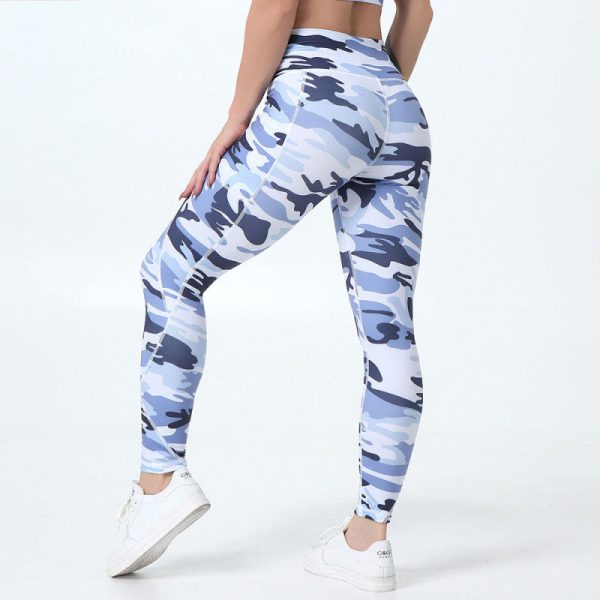 Polyester High Waisted Printed Leggings with Pocket Manufacturer | Custom Leggins High Waist Accept Customize Size Yoga Pants factory - 图片 4