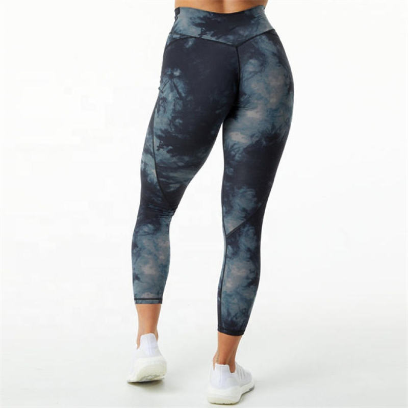 Athletic V waist Gym Workout Leggings Manufacturer | Custom 7/8 Peach Butt Workout Yoga Pants factory - 图片 3