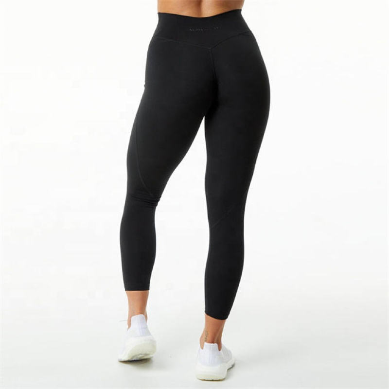 Athletic V waist Gym Workout Leggings Manufacturer | Custom 7/8 Peach Butt Workout Yoga Pants factory - 图片 4