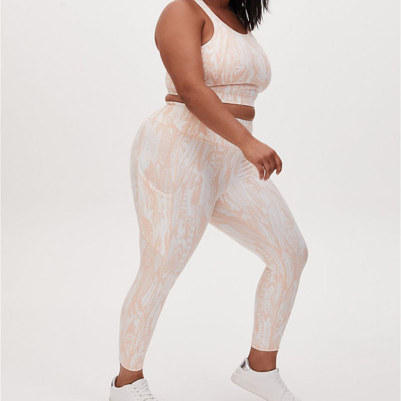 Sublimation print Plus Size Yoga Leggings Manufacturer | Custom Activewear Sports XS-4XL Pocket Leggings Yoga Pants factory - 图片 3