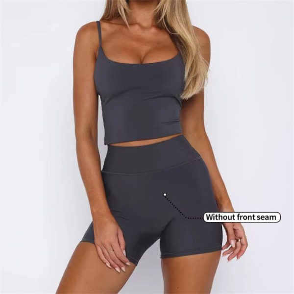 Yoga Tank Top Workout Women Shorts Sets Manufacturer | Custom Ladies Fitness Sportswear Factory Supplier - 图片 4