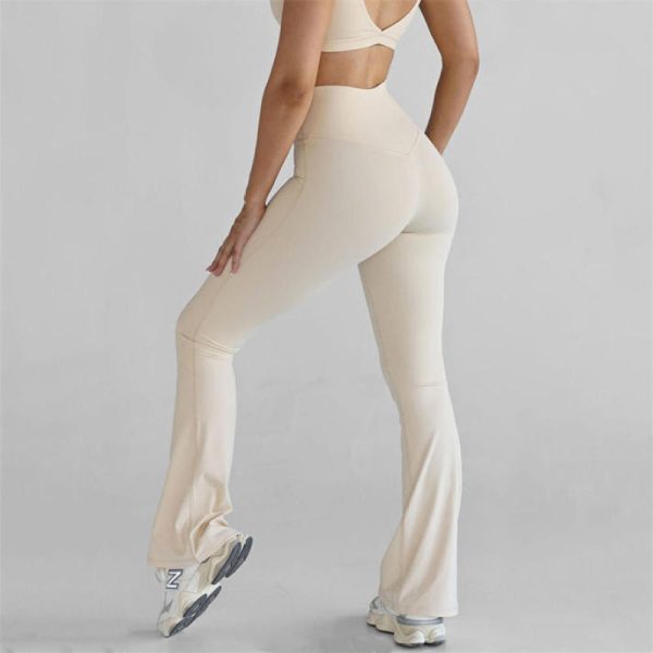 V Neck Sports Bra Activewear Set Manufacturer | 2 Piece Fitness Wear Yoga Flared Leggings Set women Factory Supplier - 图片 3