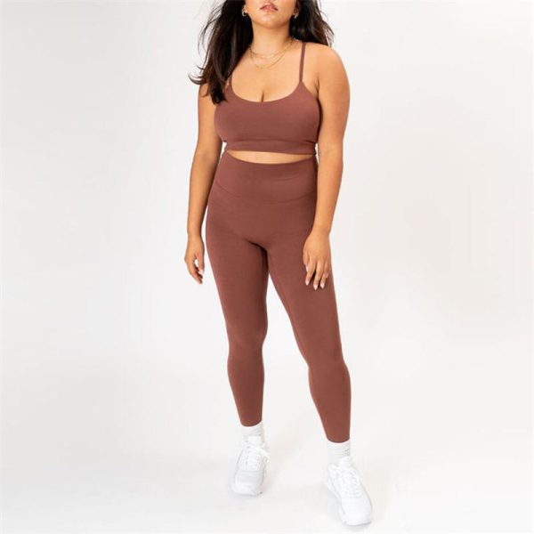 Strappy Sports Bra High Waist Legging Manufacturer | 2 Pieces Activewear Sets Custom Sports Sets Manufacturer