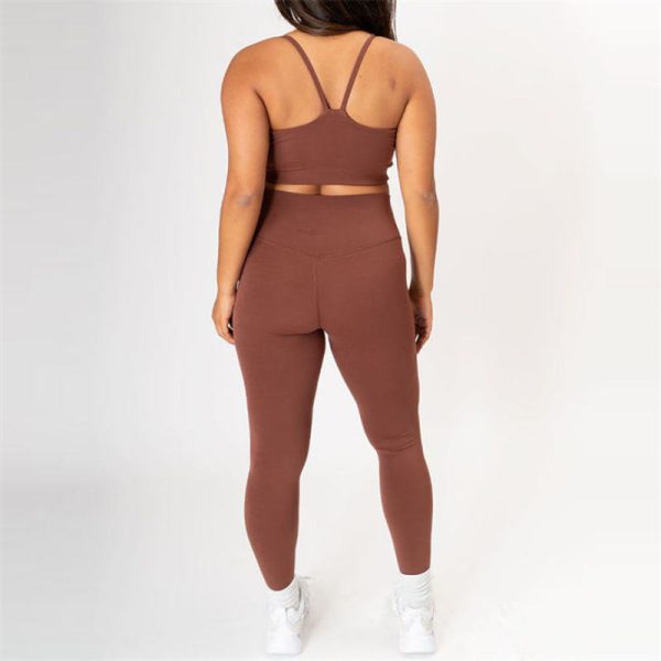 Strappy Sports Bra High Waist Legging Manufacturer | 2 Pieces Activewear Sets Custom Sports Sets Manufacturer - 图片 5
