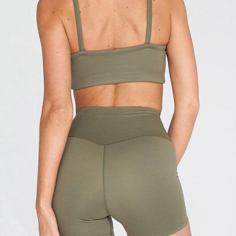 S-5XL 2 Piece Yoga Set Manufacturer | Custom Active Wear Solid Color Sports Bra Factory - 图片 2