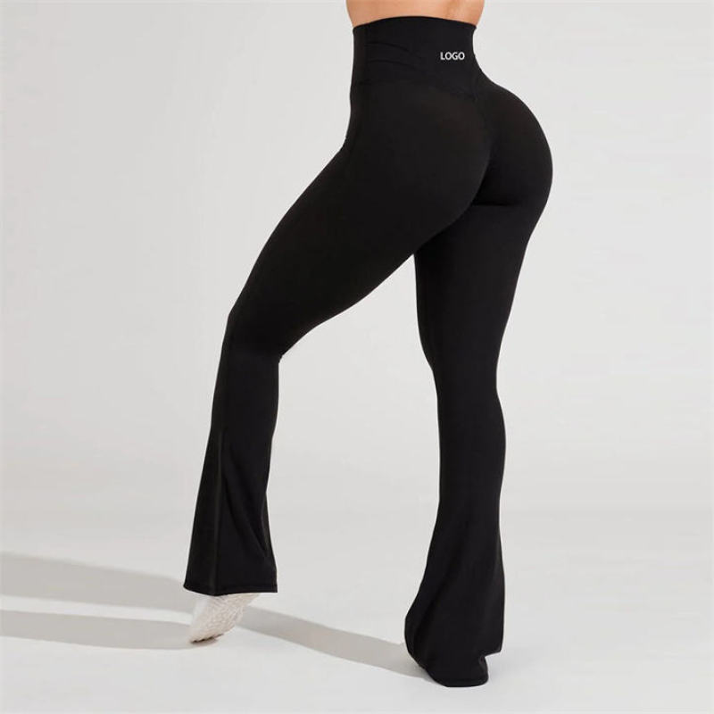 Flare Workout Leggings Manufacturer | Athletic Full Length High Waisted Yoga Pants factory - 图片 2