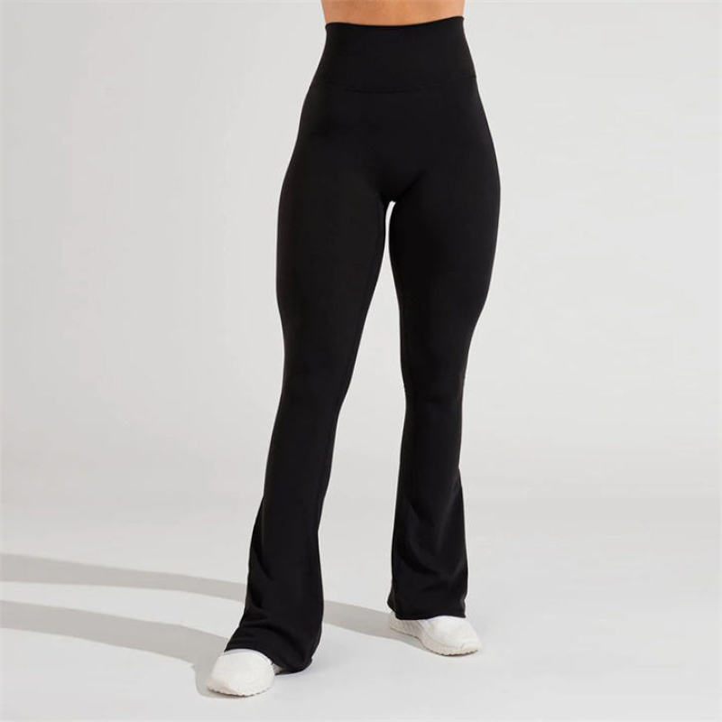 Flare Workout Leggings Manufacturer | Athletic Full Length High Waisted Yoga Pants factory - 图片 3