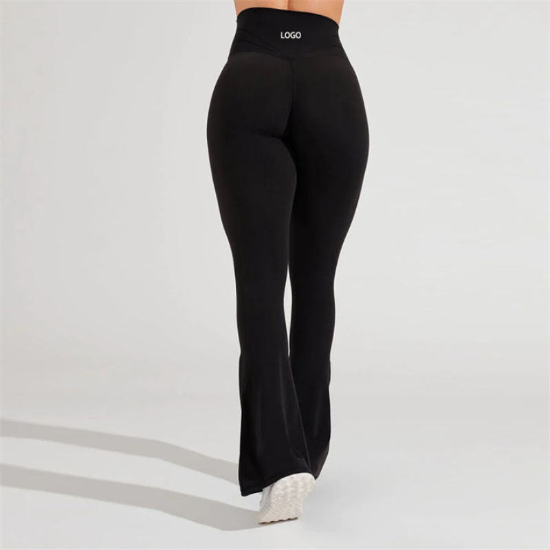Flare Workout Leggings Manufacturer | Athletic Full Length High Waisted Yoga Pants factory - 图片 5