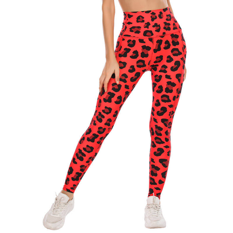 leopard print yoga pants gym leggings Manufacturer | Athletic Ladies High Waisted Yoga Pants factory - 图片 2