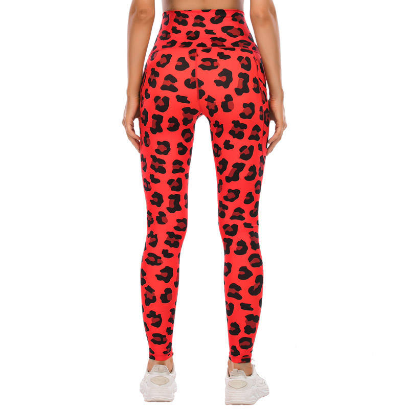 leopard print yoga pants gym leggings Manufacturer | Athletic Ladies High Waisted Yoga Pants factory - 图片 3