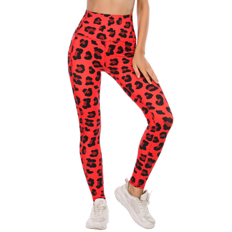 leopard print yoga pants gym leggings Manufacturer | Athletic Ladies High Waisted Yoga Pants factory - 图片 5