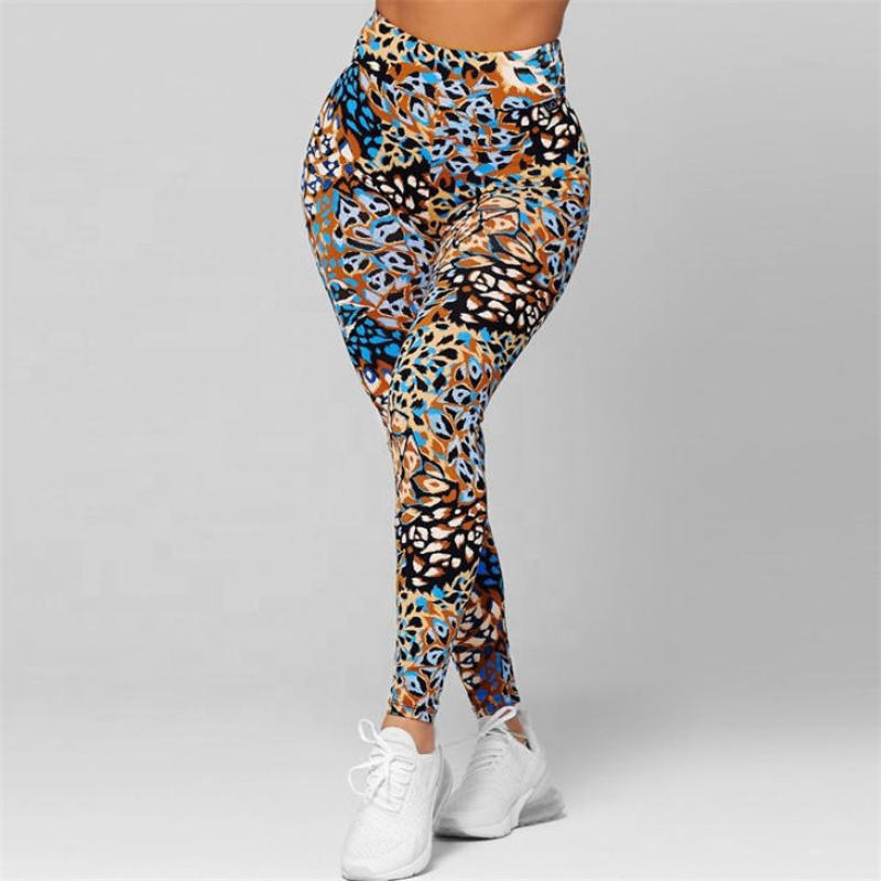 Floral Printed Yoga Pants Manufacturer | Scrunch Butt V Waist Fitness Leggings factory - 图片 2