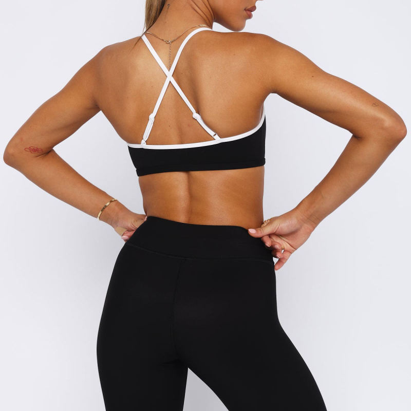 adjustable thin straps sports bra Manufacturer | OEM Compression sportswear cross back yoga bra Manufacturer - 图片 3