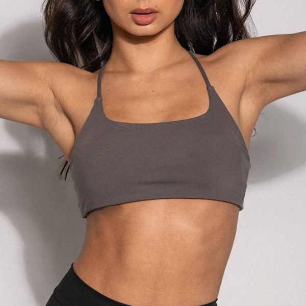 Custom Backless Sports Bra Manufacturer | Custom Removable Padded Crop Top Yoga sports bra Manufacturer - 图片 3