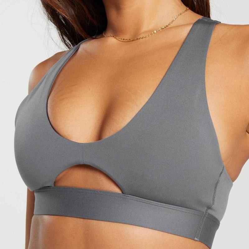 Front Hollow Out Rear Sports Bra Manufacturer | Shoulder Strap Fitness Deep V Yoga Running sports bra Manufacturer - 图片 5