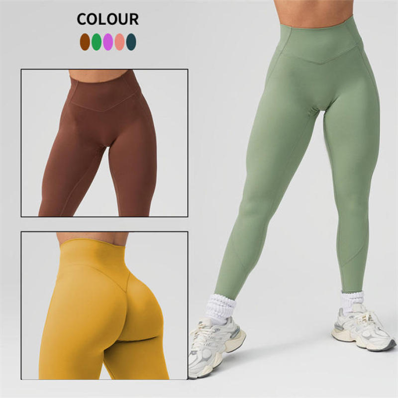 High Waist Yoga Pants Leggings Manufacturer | Sweat-Wicking Custom Sports Fitness Workout Leggings factory - 图片 4