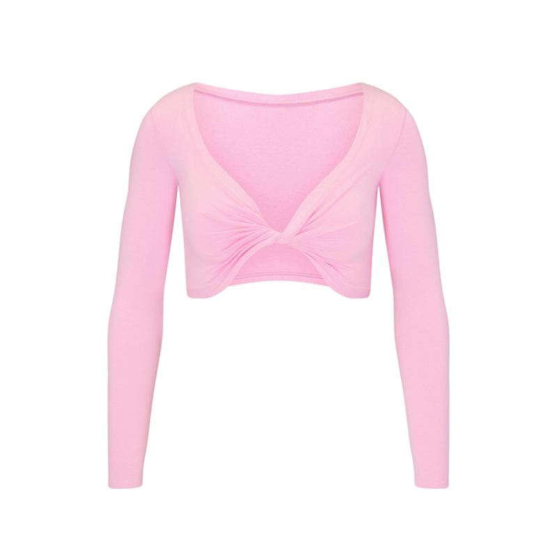 long sleeve yoga set Manufacturer | Custom front twist cropped tops 2 piece sports wear Supplier - 图片 3