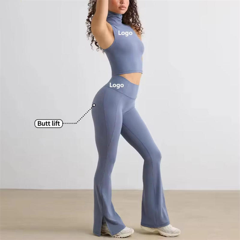 athleisure lounge wear Manufacturer | Custom track suits breathable Sets flared Supplier - 图片 3