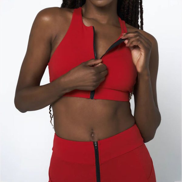 Front Zip Up Sports Bra Manufacturer | Gym Push Up High Support Sports Bras supplier - 图片 4