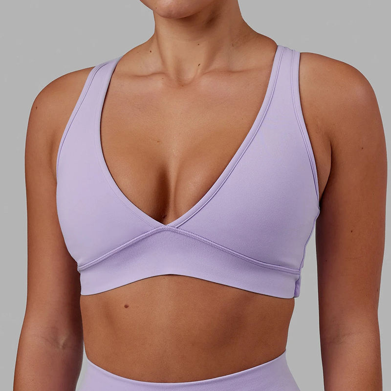 Cross Back Print Sports Bra Manufacturer | Running Shockproof Gym Yoga Sports Bras supplier - 图片 3