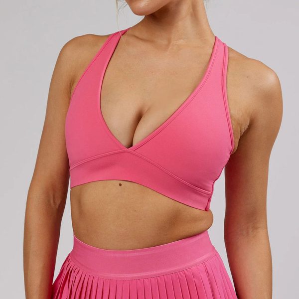 Cross Back Print Sports Bra Manufacturer | Running Shockproof Gym Yoga Sports Bras supplier - 图片 5
