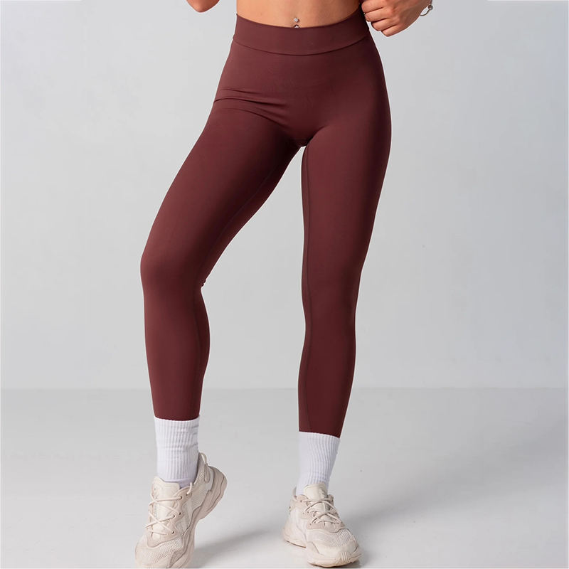 Custom V Booty Gym Scrunch Butt Leggings Manufacturer | High Elastic Solid Soft leggings suppliers - 图片 3