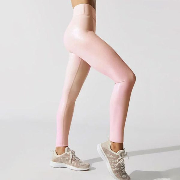 Custom Activewear High Waist Shine Leggings Manufacturer | Compression Leggings suppliers - 图片 3