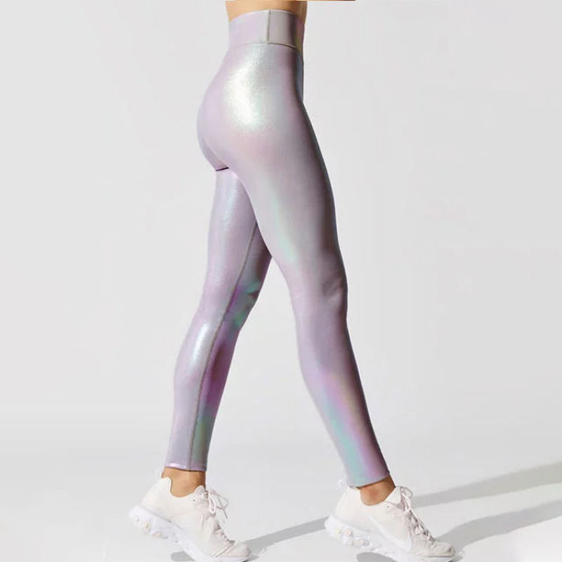 Custom Activewear High Waist Shine Leggings Manufacturer | Compression Leggings suppliers - 图片 2