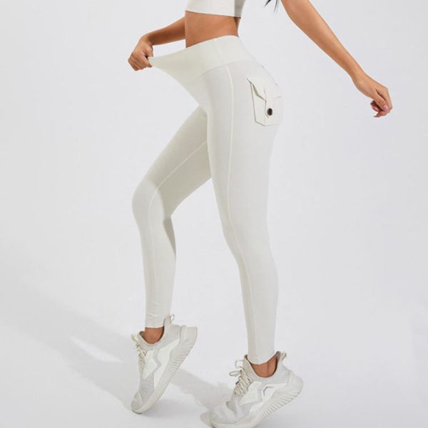 Custom Compression Tummy Control Leggings with pockets Manufacturer | Gym Leggings suppliers - 图片 3