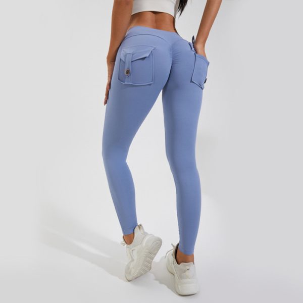 Custom Compression Tummy Control Leggings with pockets Manufacturer | Gym Leggings suppliers - 图片 4