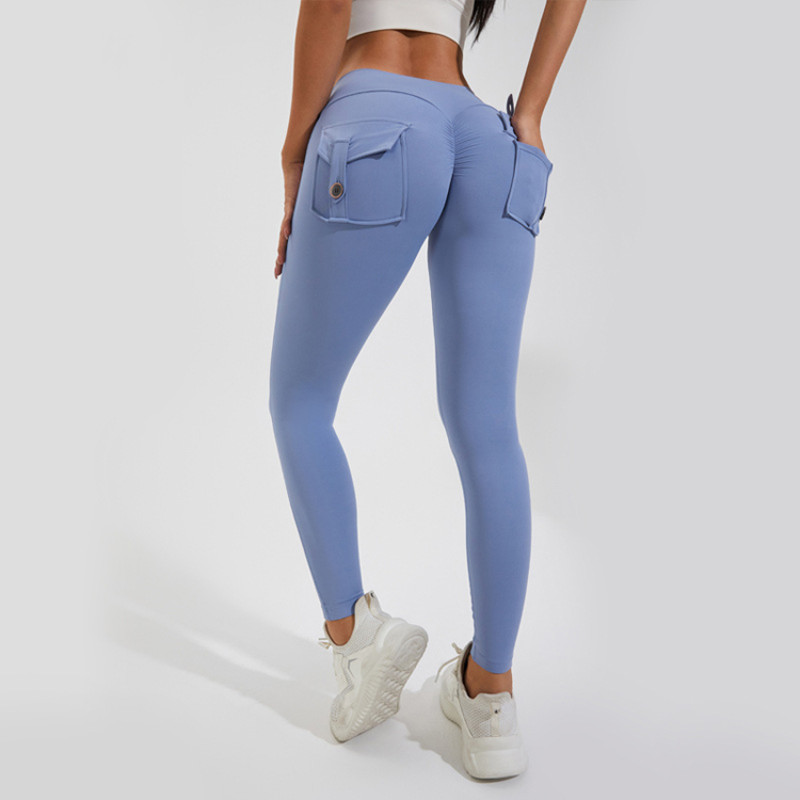 Custom Compression Tummy Control Leggings with pockets Manufacturer | Gym Leggings suppliers - 图片 4