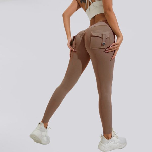 Custom Compression Tummy Control Leggings with pockets Manufacturer | Gym Leggings suppliers - 图片 5