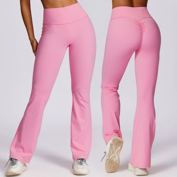 Custom Yoga Flare Pants Leggings Manufacturer | Scrunched Butt Nylon Breathable Leggings suppliers