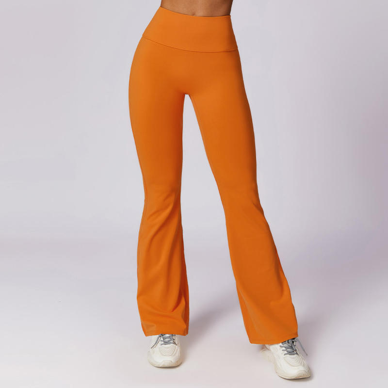 Custom Yoga Flare Pants Leggings Manufacturer | Scrunched Butt Nylon Breathable Leggings suppliers - 图片 2