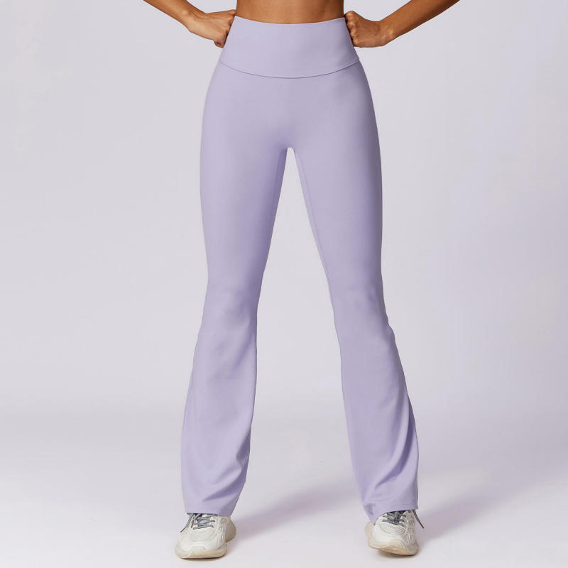 Custom Yoga Flare Pants Leggings Manufacturer | Scrunched Butt Nylon Breathable Leggings suppliers - 图片 3