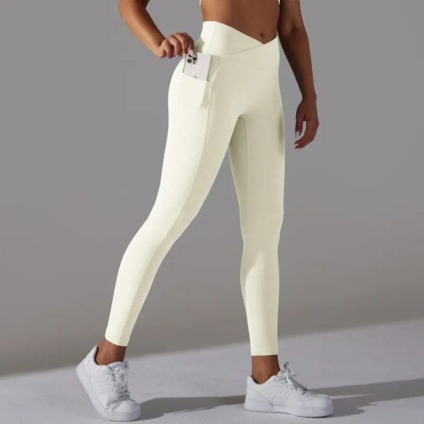 Custom High Waist Sports Leggings with pockets Manufacturer | Hip Lifting Fitness Pants suppliers - 图片 2
