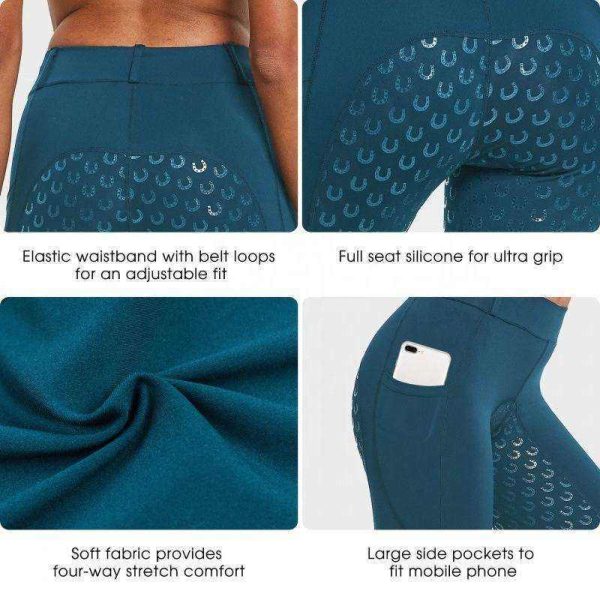 Custom Silicone Horse Riding Leggings Manufacturer | Equestrian Breeches Horse Racing Pants suppliers - 图片 4