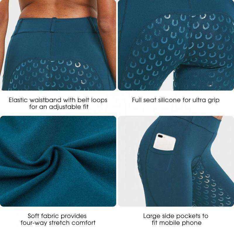 Custom Silicone Horse Riding Leggings Manufacturer | Equestrian Breeches Horse Racing Pants suppliers - 图片 4