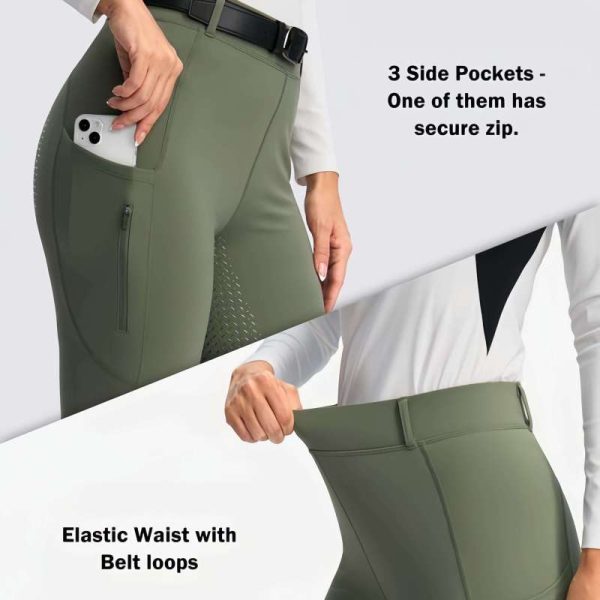 Custom Equestrian Breeches Leggings Manufacturer | Silicon Breathable Elastic Horse Riding Pants - 图片 4