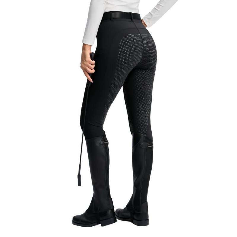 Custom Equestrian Breeches Leggings Manufacturer | Silicon Breathable Elastic Horse Riding Pants - 图片 5