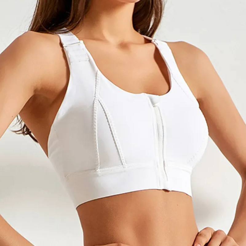Zipper Adjustable Sports Bras Manufacturer | Shockproof Fitness High Support Sports Bra supplier - 图片 3
