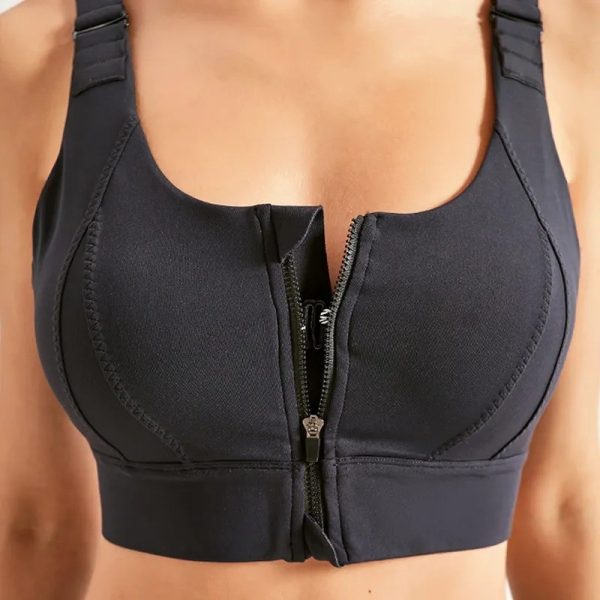 Zipper Adjustable Sports Bras Manufacturer | Shockproof Fitness High Support Sports Bra supplier - 图片 5