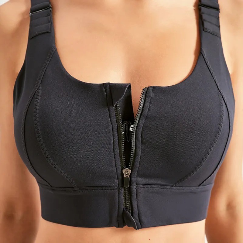 Zipper Adjustable Sports Bras Manufacturer | Shockproof Fitness High Support Sports Bra supplier - 图片 5