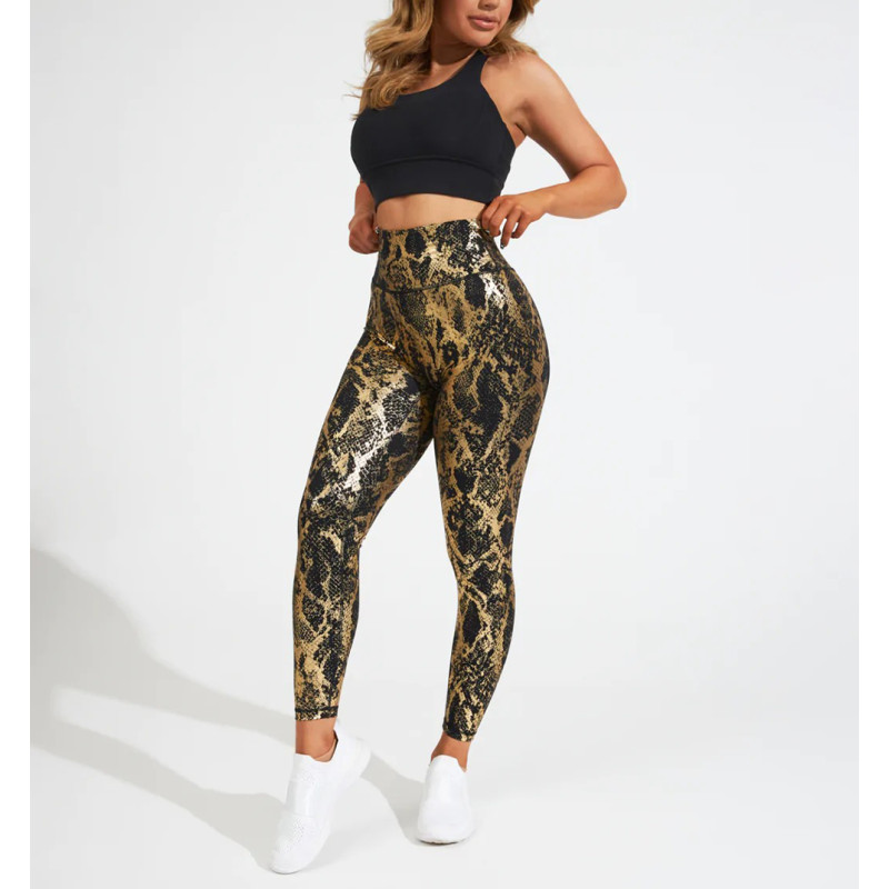 Custom embossed High Waist Yoga Pants manufacturer | Gym Sports Workout Leggings suppliers - 图片 3