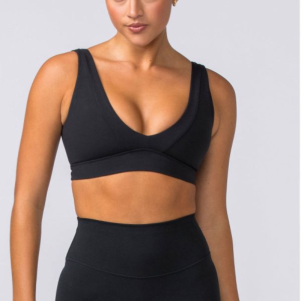 Custom V neck Backless Gym Yoga Top Manufacturer | Push Up Running Activewear Sports Bra supplier - 图片 3