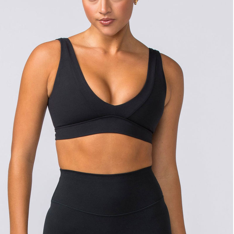 Custom V neck Backless Gym Yoga Top Manufacturer | Push Up Running Activewear Sports Bra supplier - 图片 3